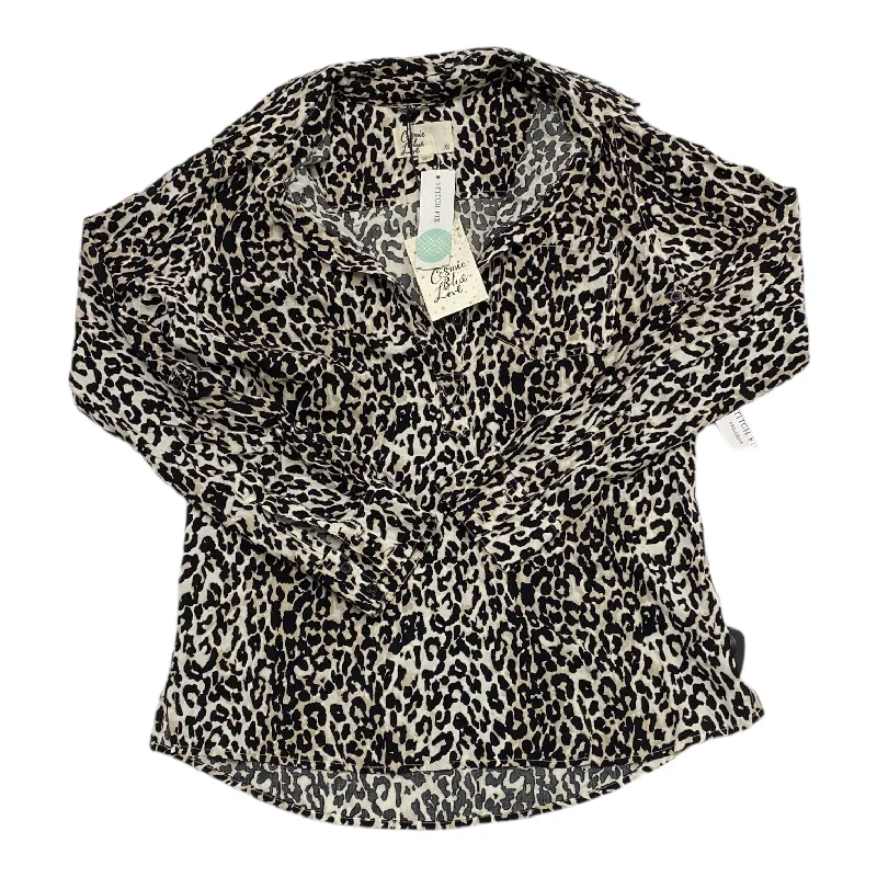 Animal Print Top Long Sleeve Cmc, Size Xs