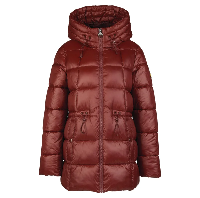 Barbour International Womens Ennis Quilt - Garnett Red