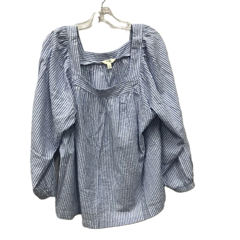 Blue Top Long Sleeve By Terra & Sky, Size: 1x