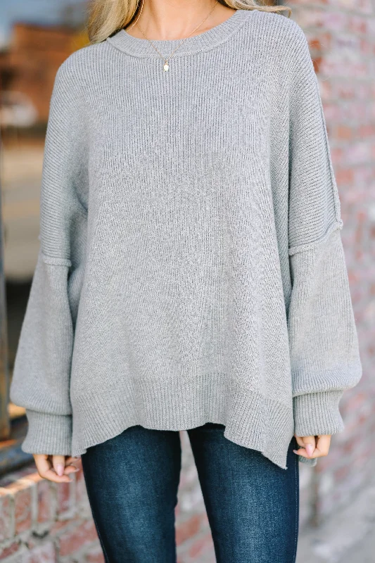 Give You Joy Heather Gray Dolman Sweater