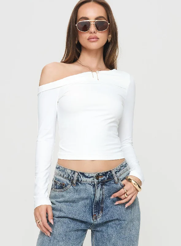 Landern Long Sleeve Top White