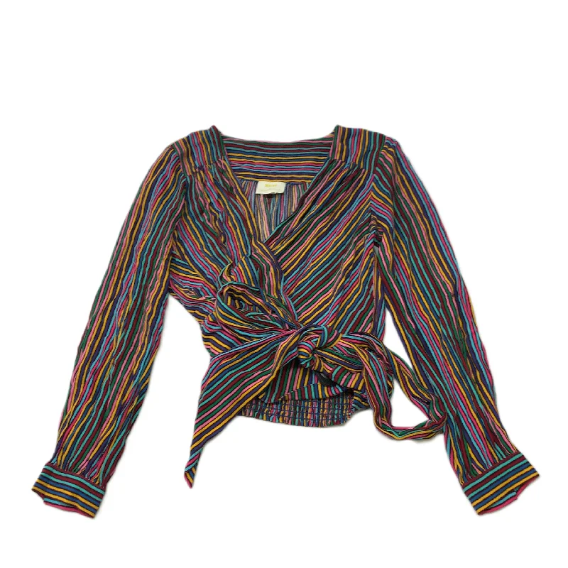 Striped Pattern  Top Long Sleeve By Maeve  Size: M