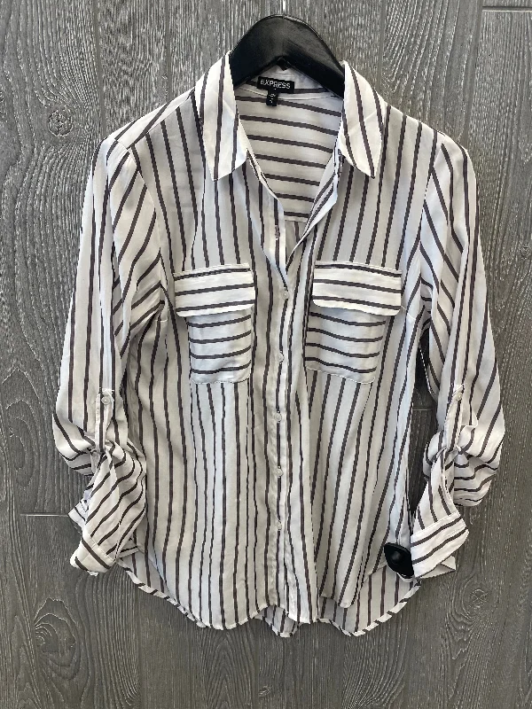 Striped Pattern Top Long Sleeve Express, Size S