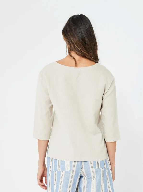 SUE Linen Top | Natural