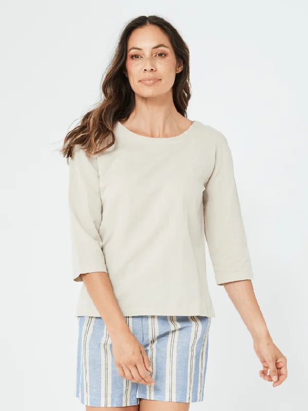 SUE Linen Top | Natural