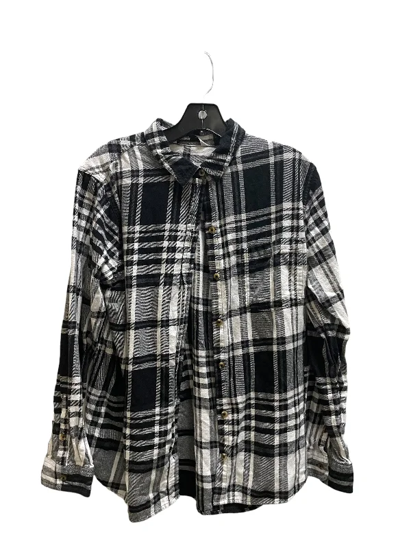 Top Long Sleeve By Sonoma In Plaid Pattern, Size: L