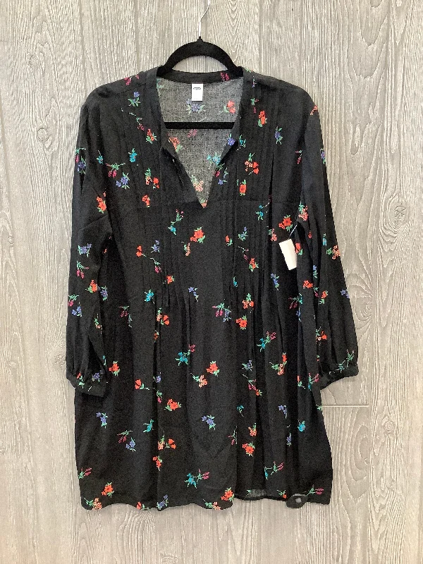 Tunic Long Sleeve By Old Navy In Black, Size: L