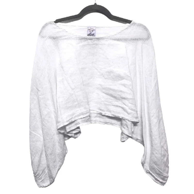 White Top Long Sleeve Cmb, Size M