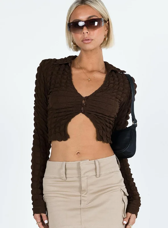 Winfrey Long Sleeve Top Brown