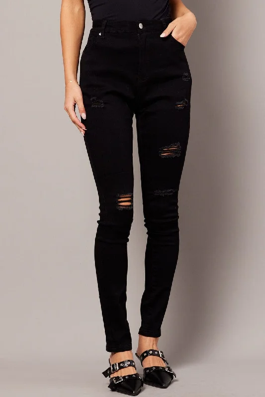 Black Skinny Jean High Rise