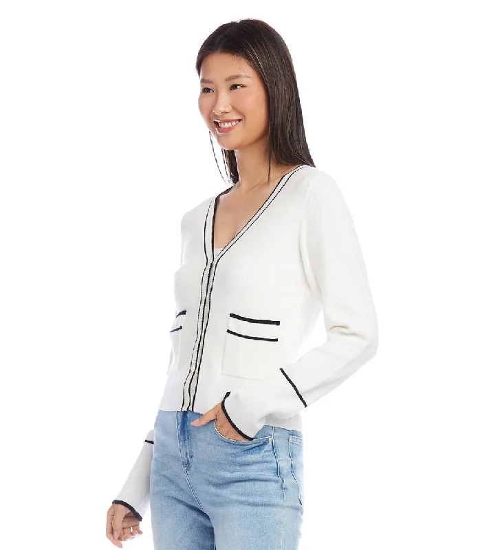 Contrast Trim Cardigan