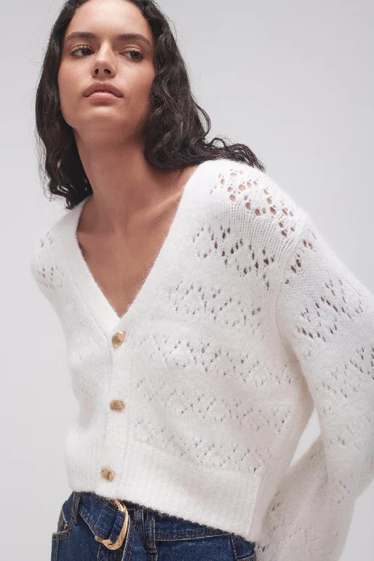 Grooves Lace Stitch Cardigan