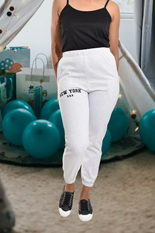 Ladies White Track Pants