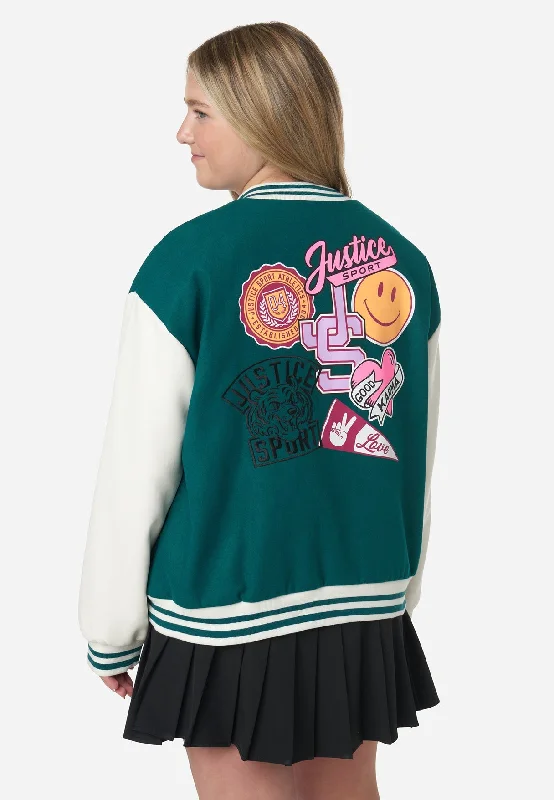 Smiley Justice Varsity Jacket