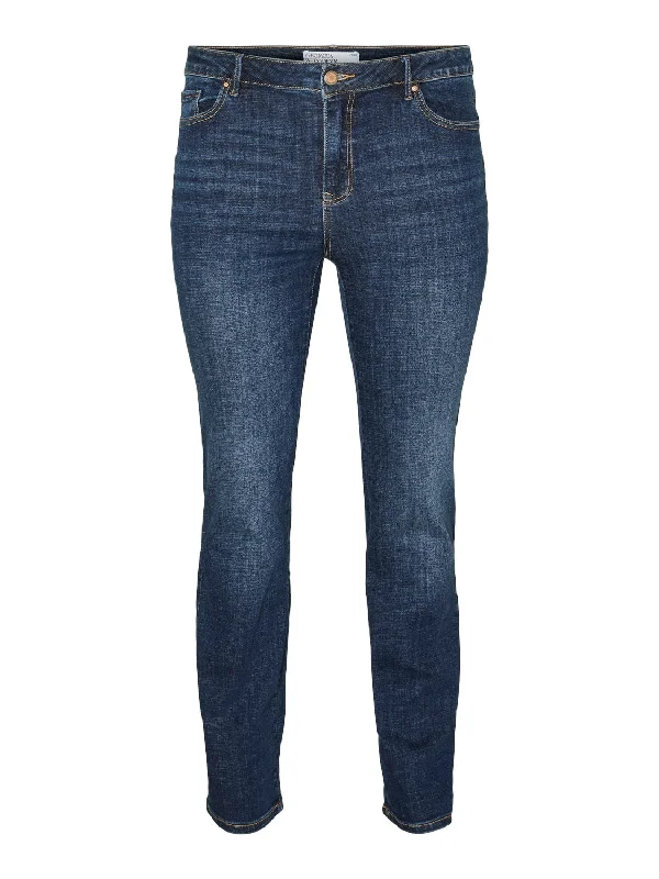 Vero Moda Curve Flash Jeans In Dark Denim