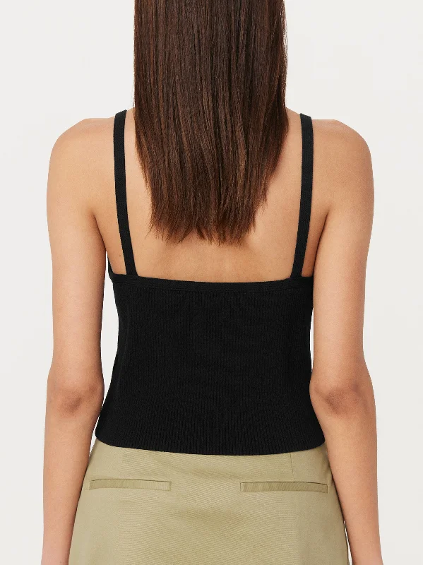 The Knit Tank Top in Black