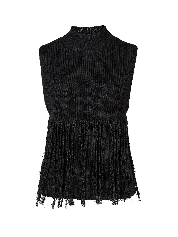 VIRNA knit vest - Black