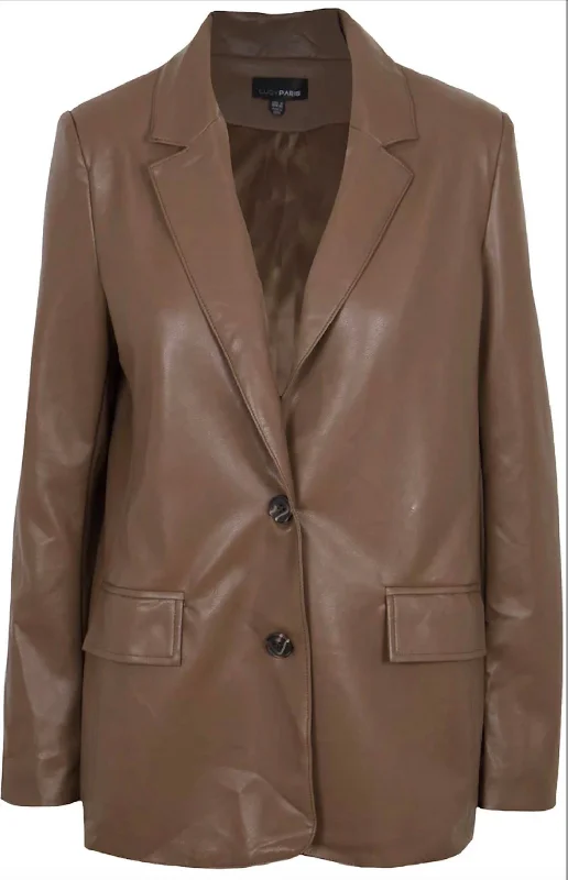 Adler Brown Faux Blazer