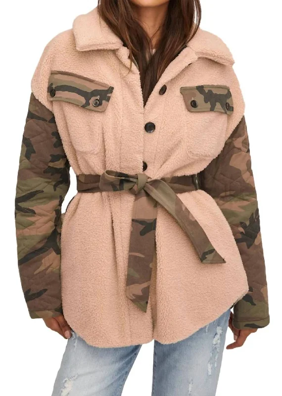 Auggie Camo Parka In Tan