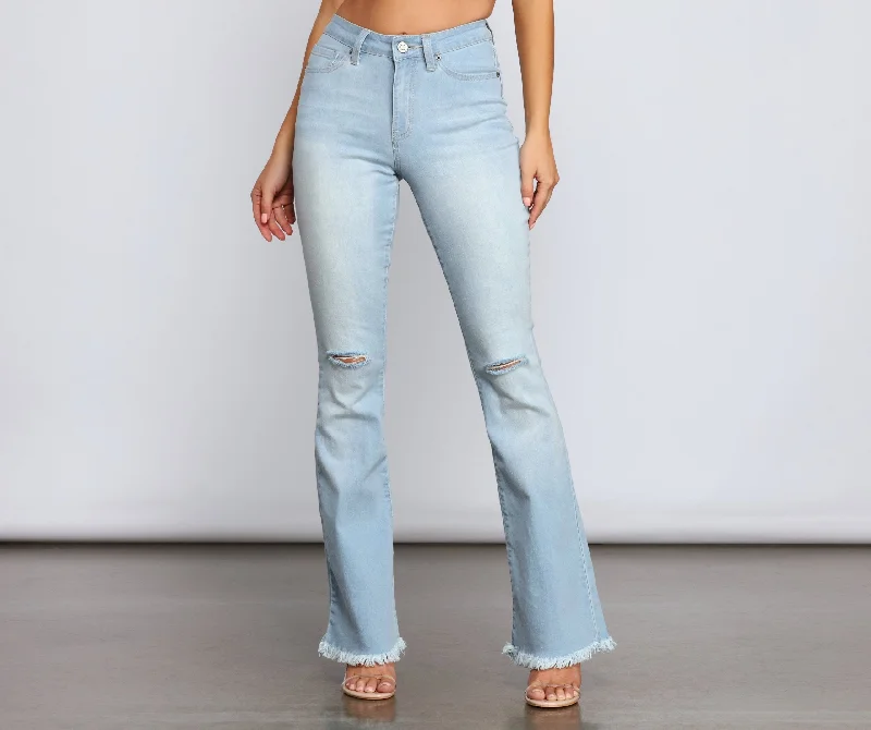 MegaBetty - Walk It Out In Style High Rise Flared Jeans