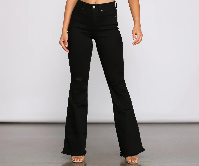 MegaBetty - Walk It Out In Style High Rise Flared Jeans