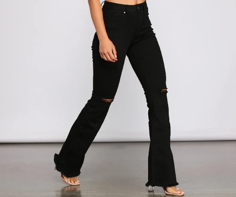 MegaBetty - Walk It Out In Style High Rise Flared Jeans