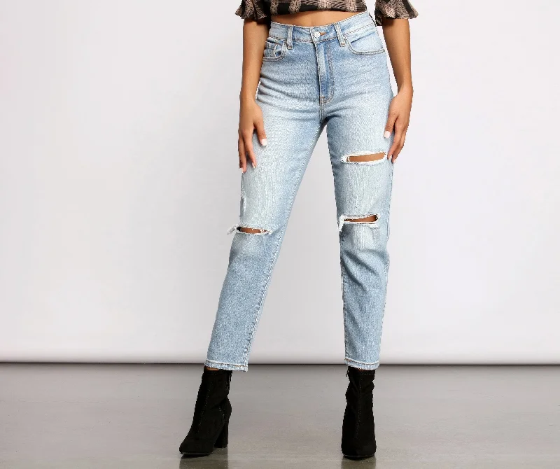 MegaBetty - Tobi Super High Rise Cropped Mom Jeans