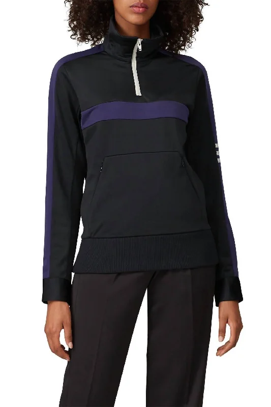 Firebrid Half Zip Track Jacket In Black