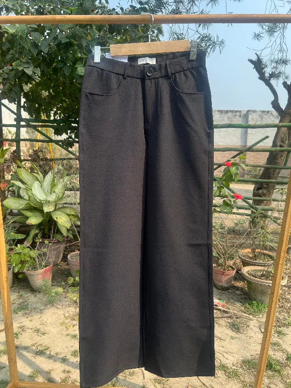 H&M High-Waist Black Wide Leg Pants