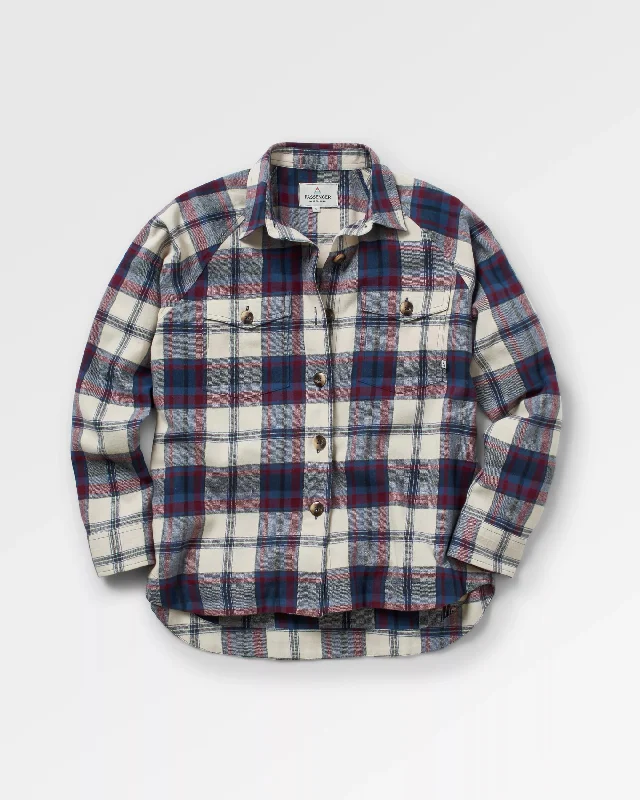 Harmony Organic Cotton Check Shirt - Vintage White