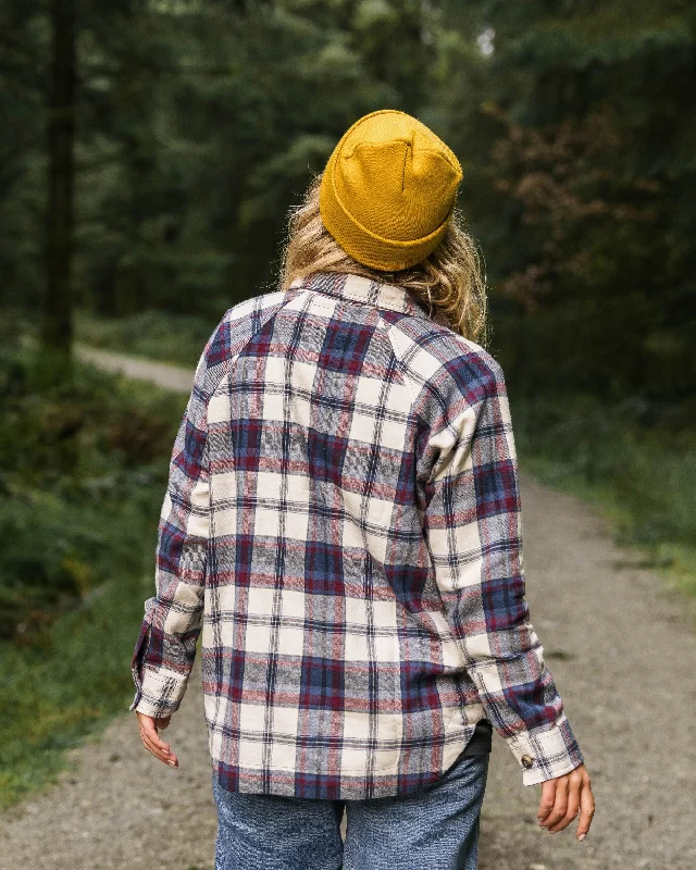 Harmony Organic Cotton Check Shirt - Vintage White