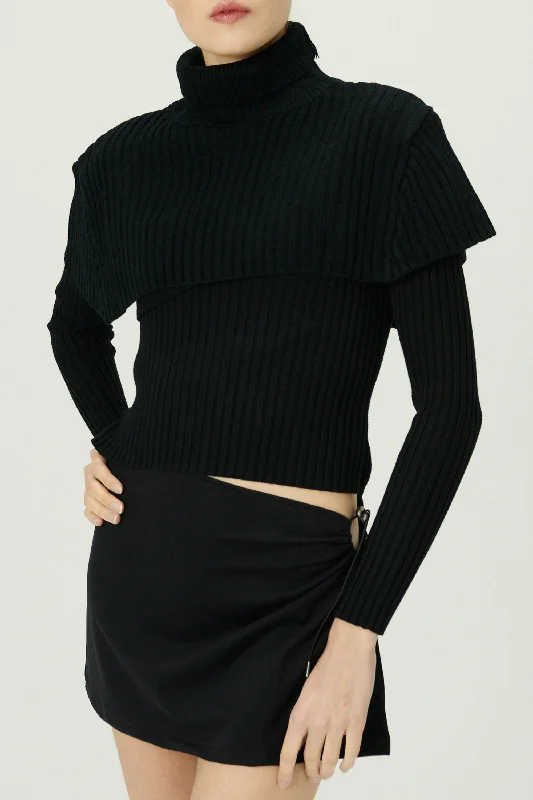 Marga Mockneck Sweater Cape