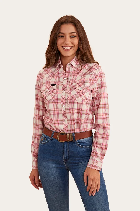 Silverlake Womens Western Shirt - Pink/Check