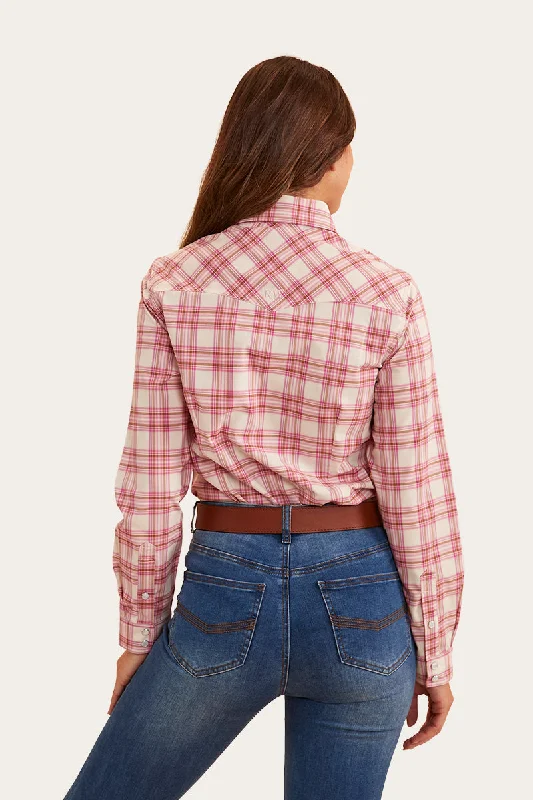 Silverlake Womens Western Shirt - Pink/Check