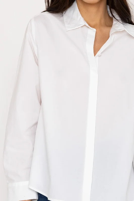 Cotton Poplin Shirt in White