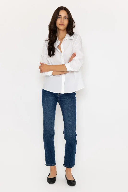 Cotton Poplin Shirt in White