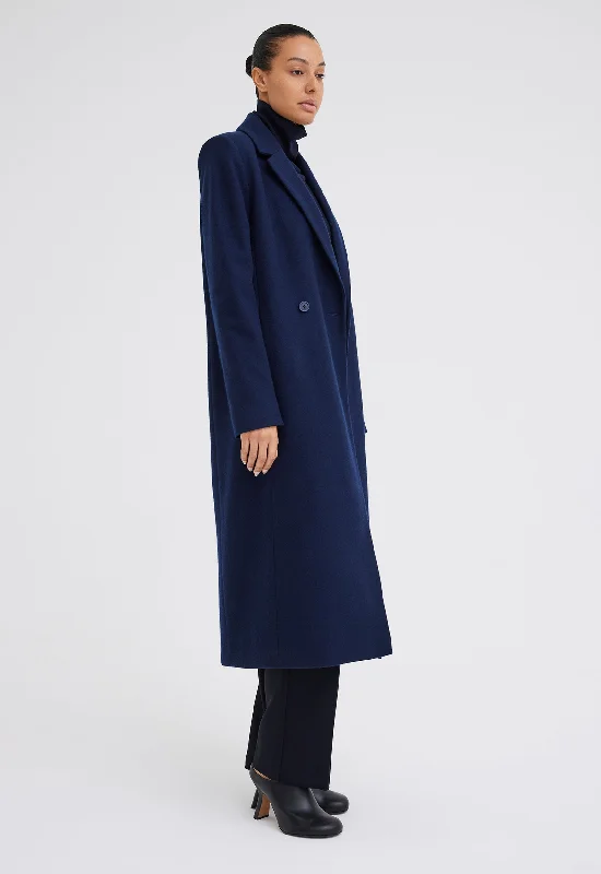 Howell Merino Wool Coat - Darkest Navy