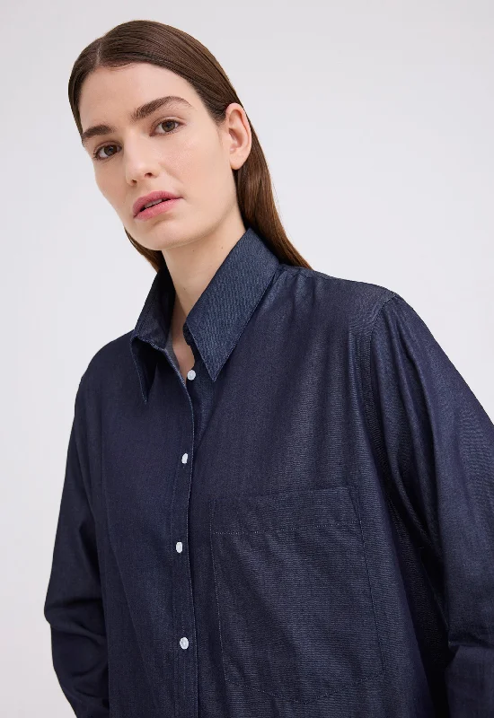 Icarus Denim Shirt - Dark Denim Blue