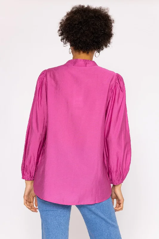 Long Sleeve Spring Blouse in Pink