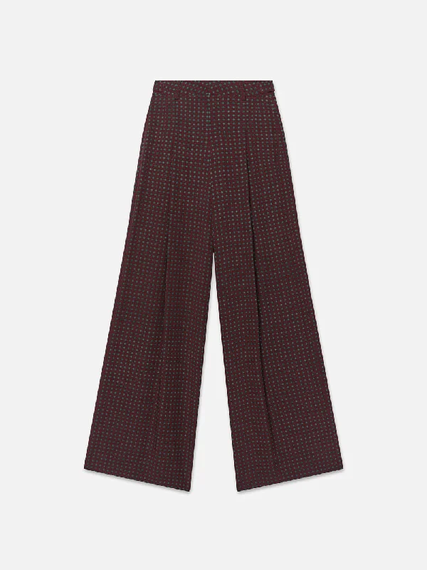 Ritz Women's Pleated Trouser -- Bordeaux Multi