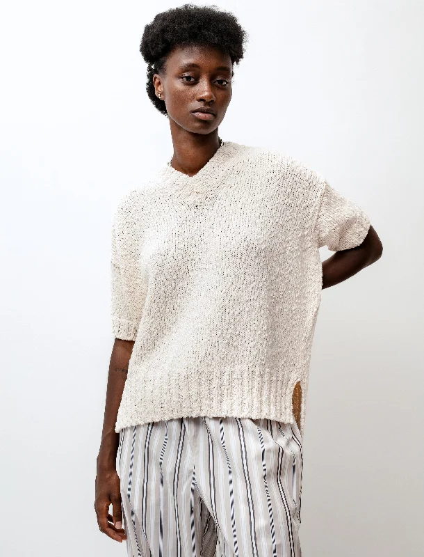 Petalo Knit Top Chalk