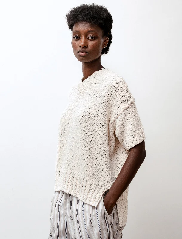 Petalo Knit Top Chalk