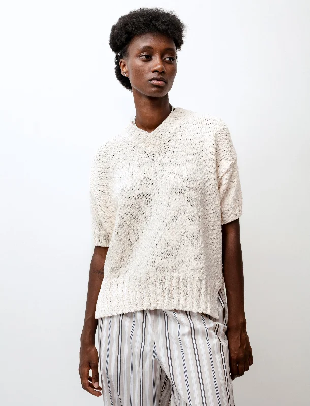 Petalo Knit Top Chalk