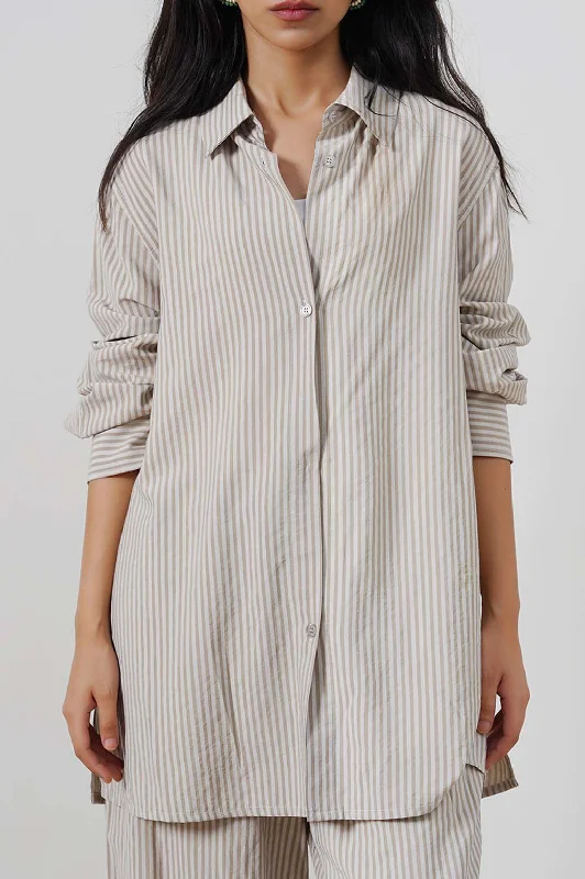 TWO WAY STRIPED SHIRT