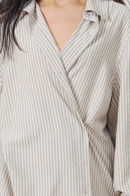 TWO WAY STRIPED SHIRT