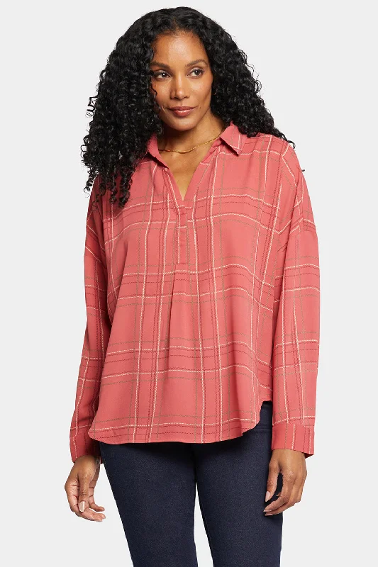 Becky Blouse - Brentford Plaid