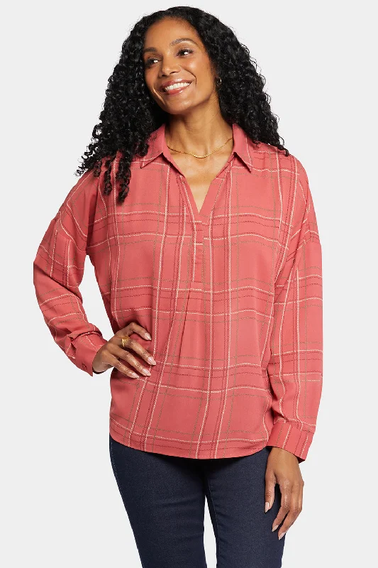 Becky Blouse - Brentford Plaid