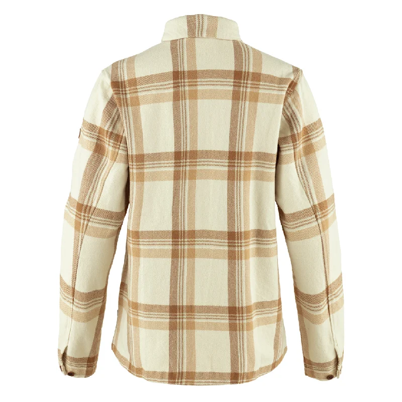 Fjallraven Womens Singi Flannel Overshirt Chalk White / Dune Beige