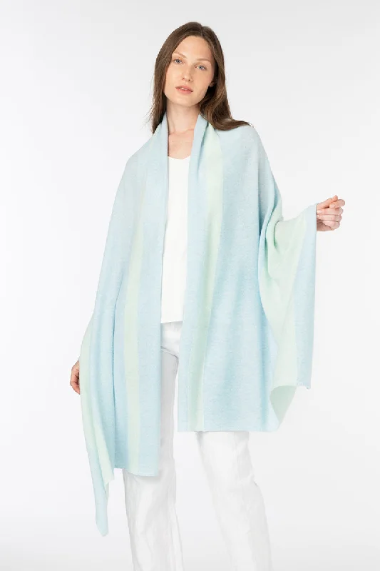 Kinross Cashmere Colorblock Wrap