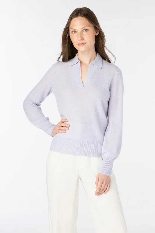 Kinross Cashmere Split Neck Polo